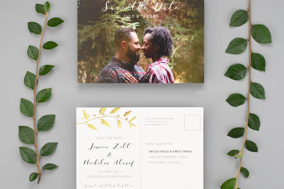 Botanical Bliss Save the Date