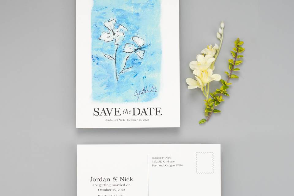 Flower Save the Date