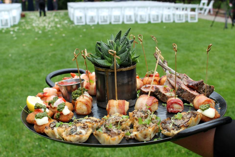 Bridal hors d'oeuvres platter