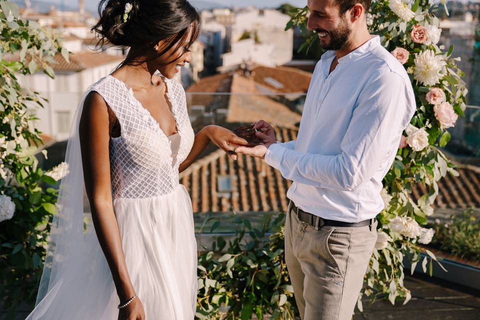 Rooftop wedding