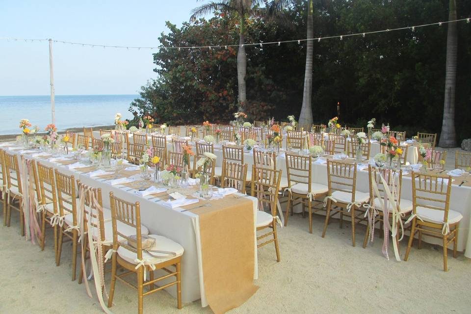 Reception by the beach