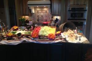Buffet table