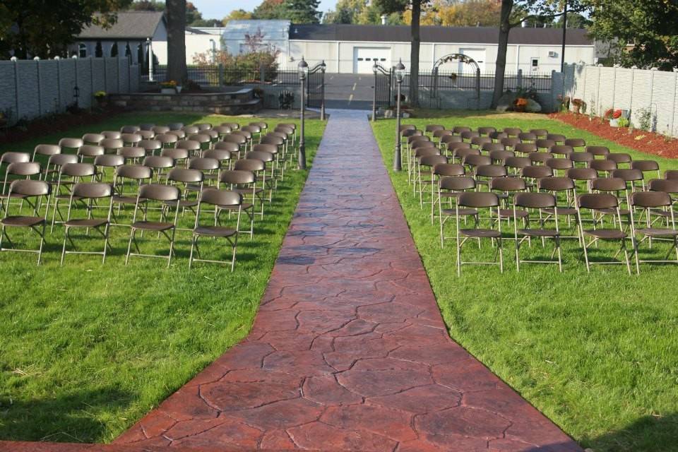 Wedding venue setup