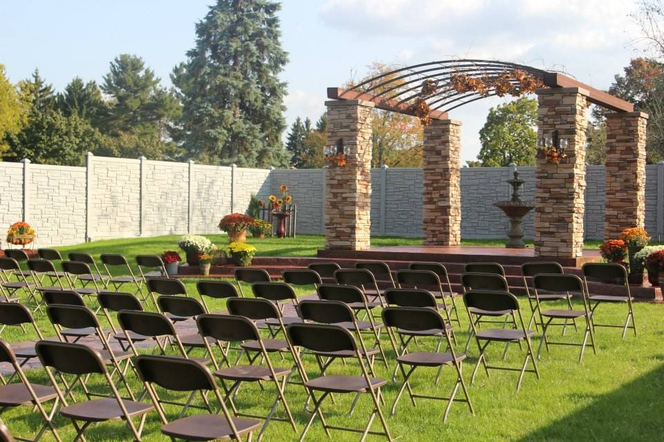 Wedding venue setup