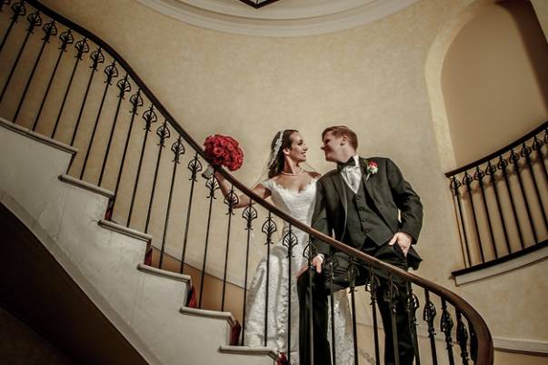 The large spiral staircase