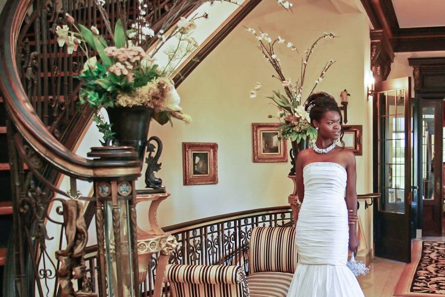 Bride alone