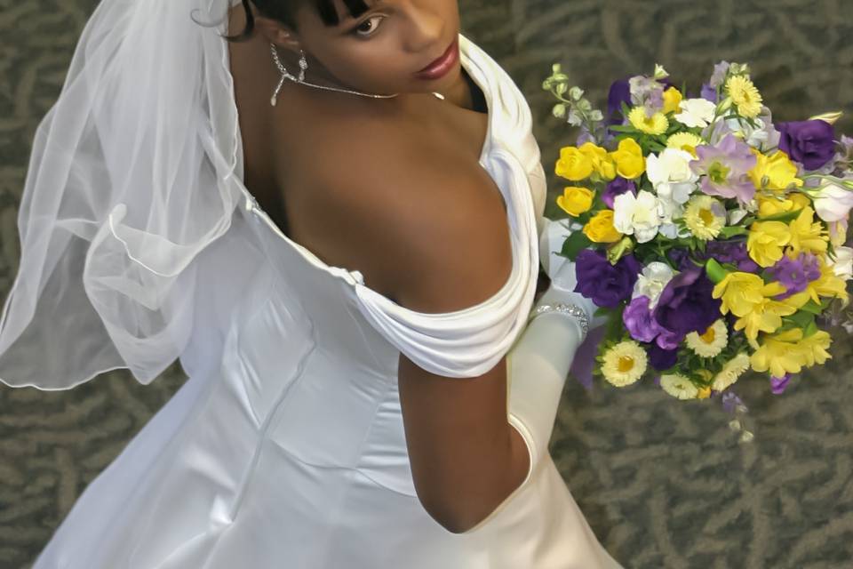 Bride alone