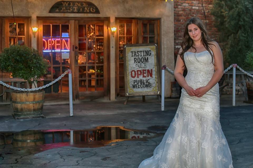Bride alone