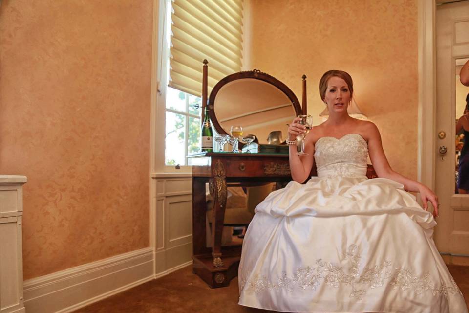 Bride alone