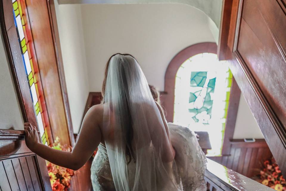 Bride alone