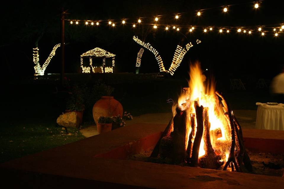 Enjoying a quiet moment during the evening in the gazebo