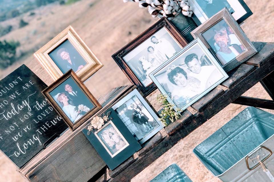Remembering those loved one by a special picture station.