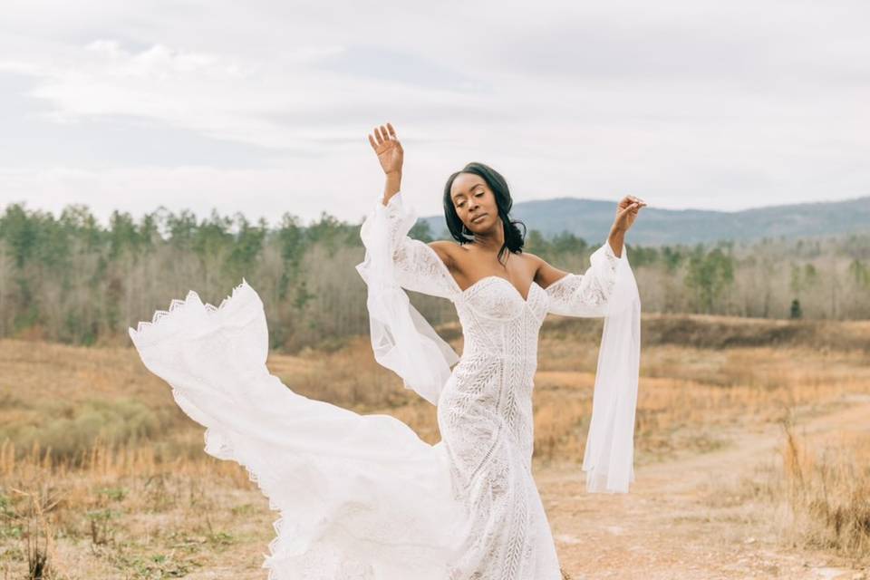 Beautiful wedding gown