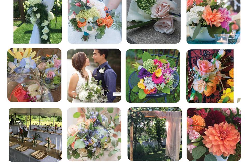 Collage of wedding images