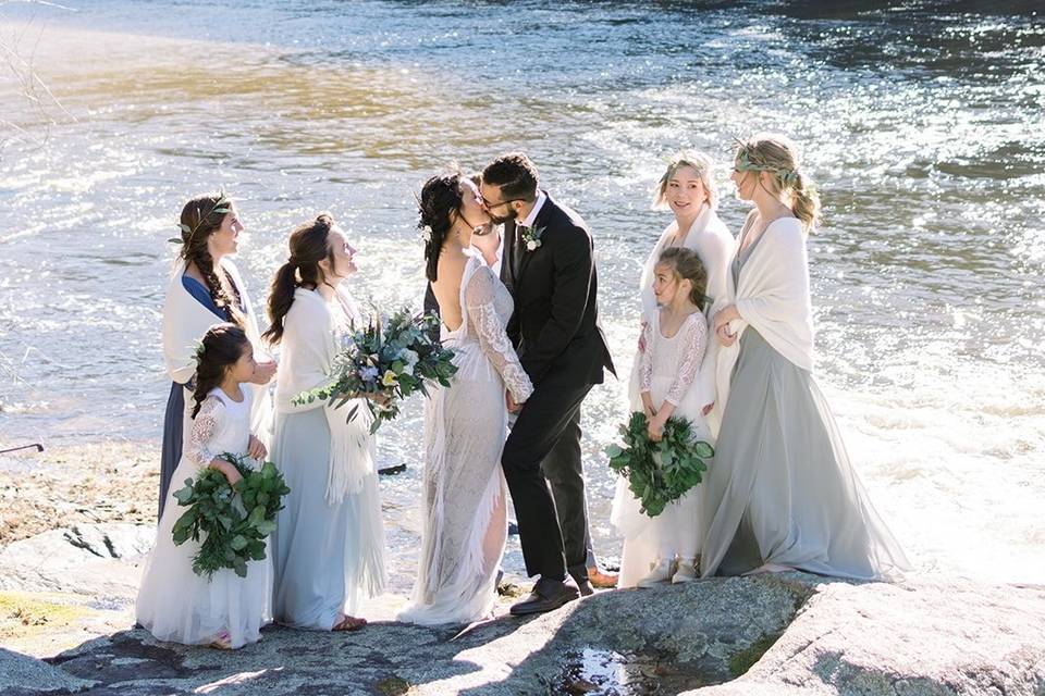 Ceremony near beach