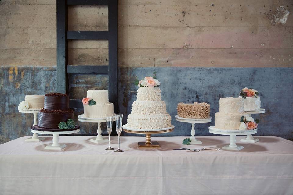 Four tier wedding cake