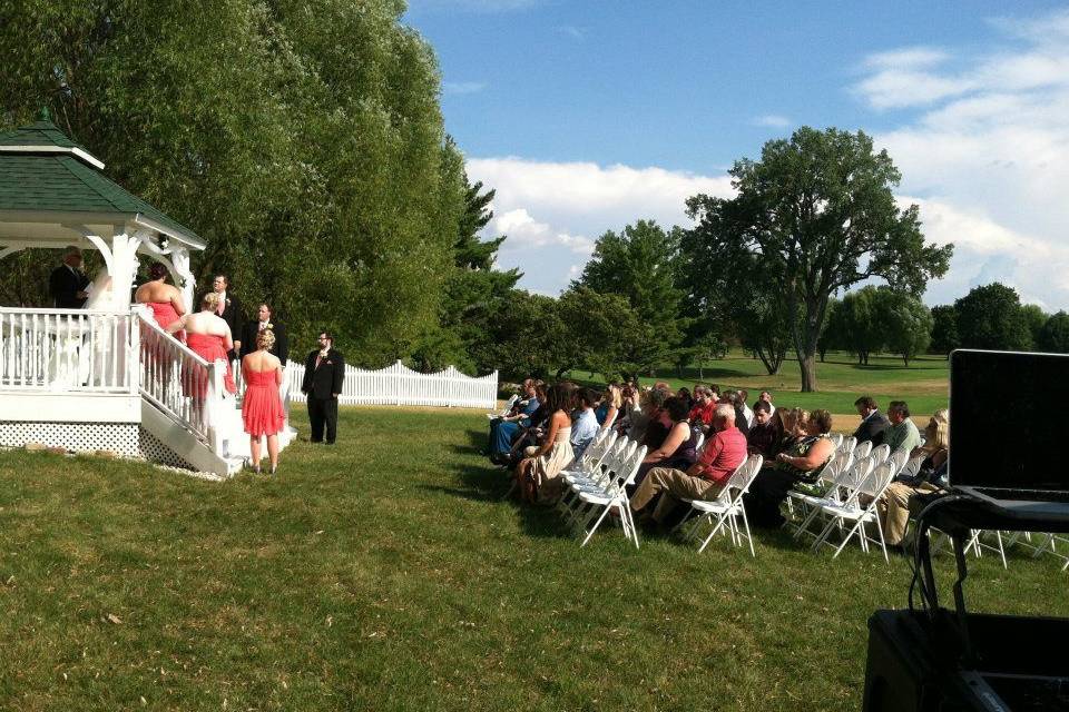 Outdoor wedding ceremony