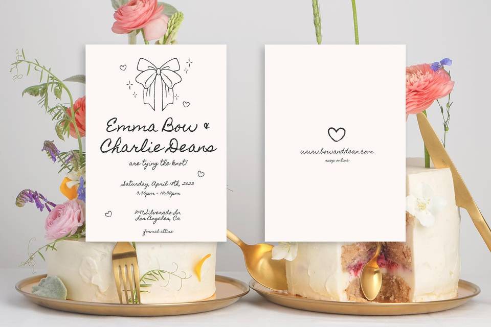 Front and back invite