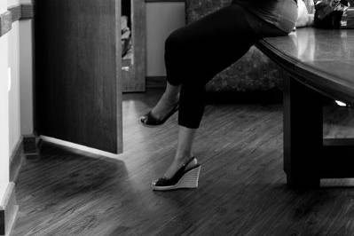 Black and white