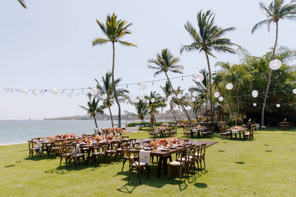 Beach front wedding