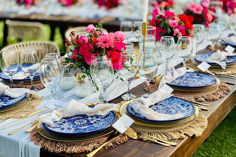 Colorful centerpieces