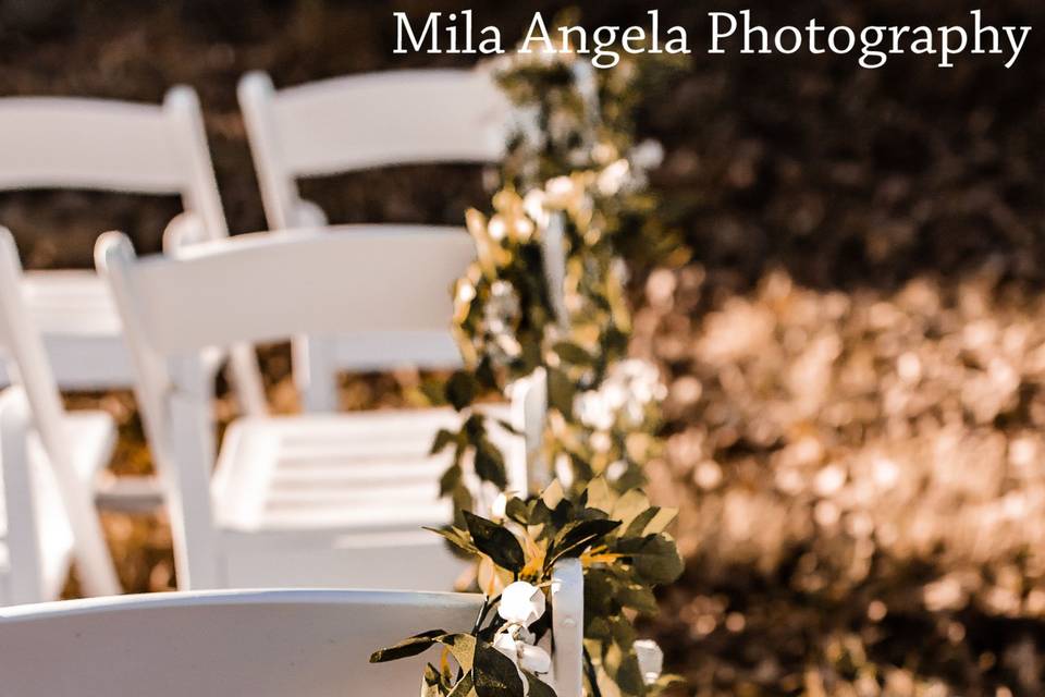 Outdoor ceremony chairs