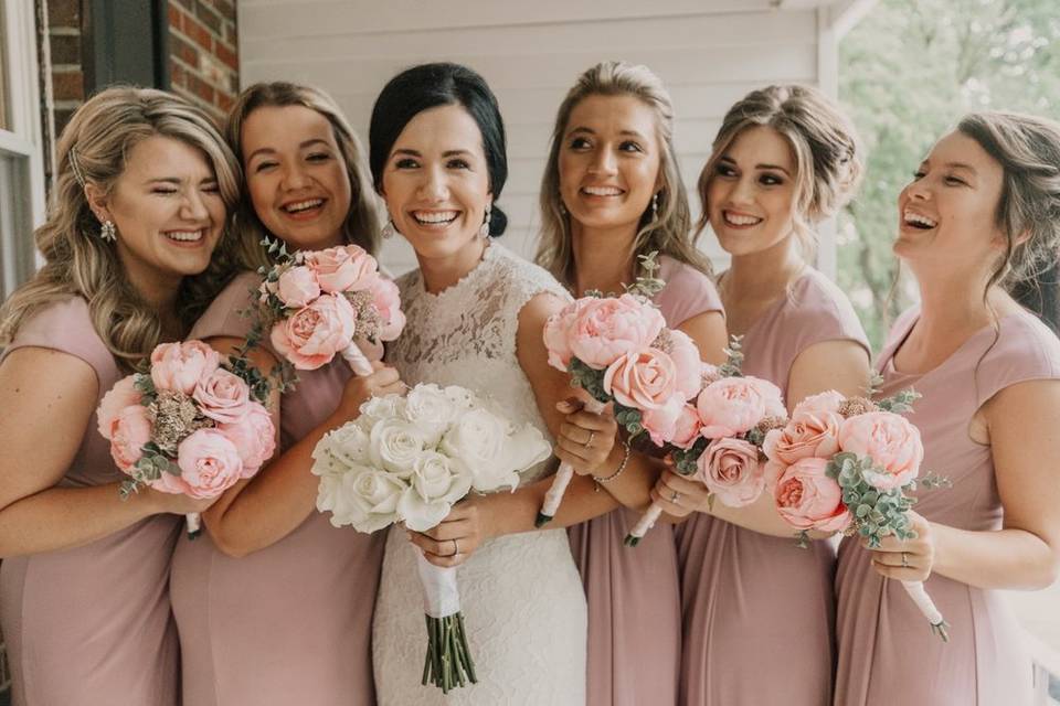 vintage rose bridesmaid dresses