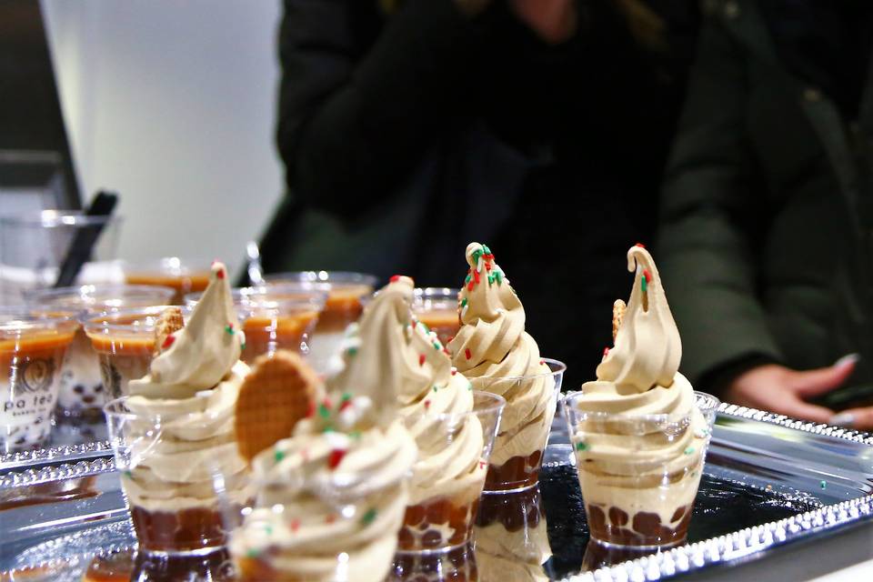 Miniature soft serve sampler