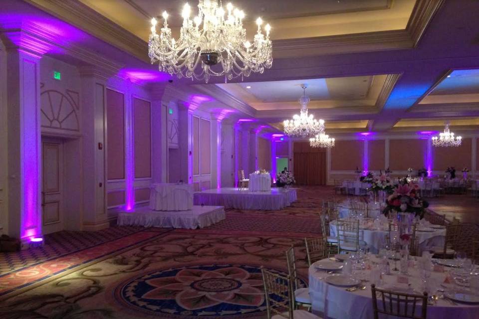 Uplighting sevices for wedding February 2018