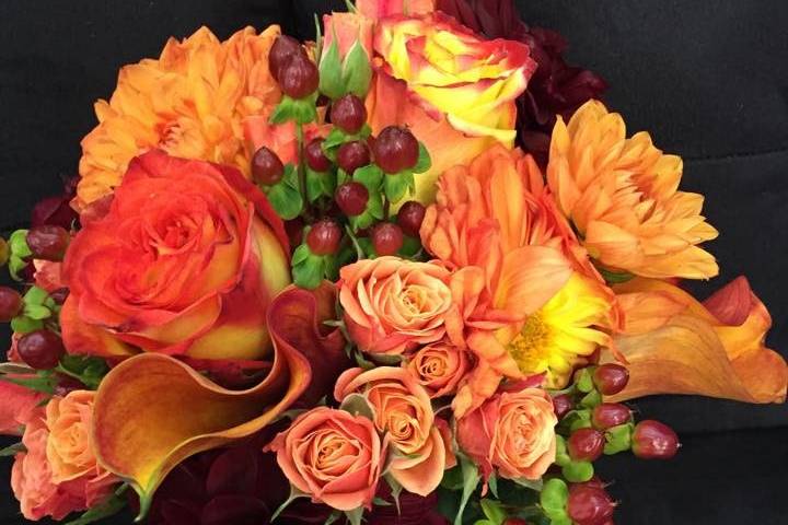 Orange carnations