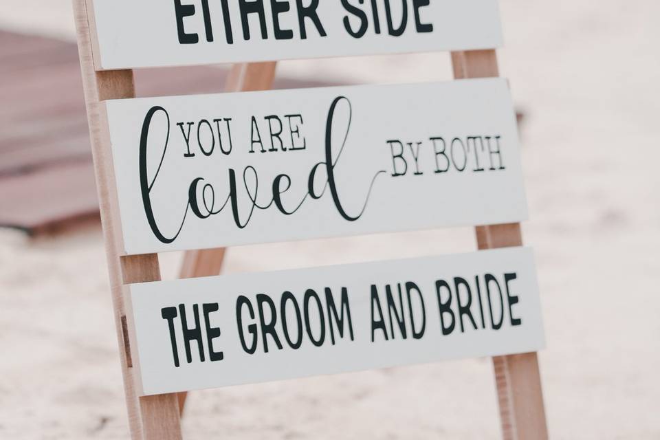 Wedding sign