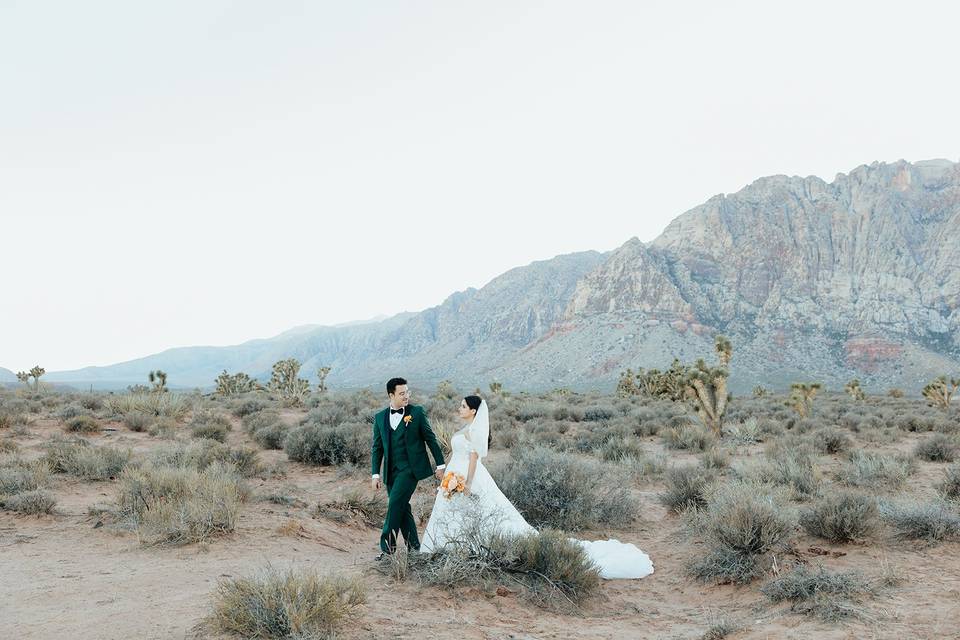 Red rock canyon wedding