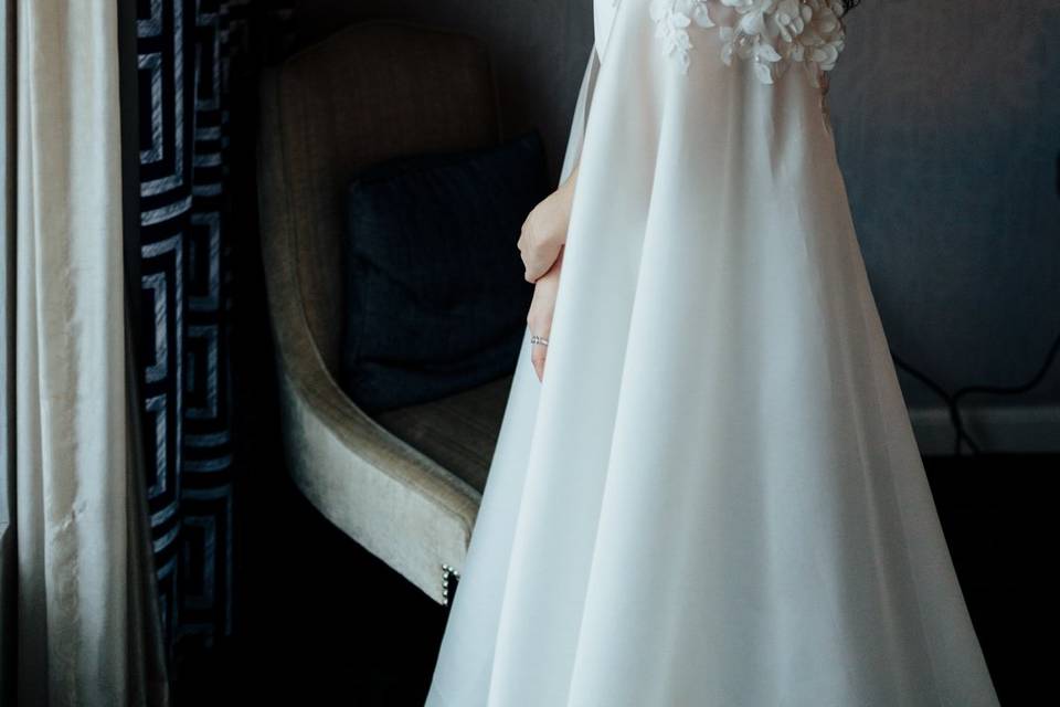 Bride getting ready