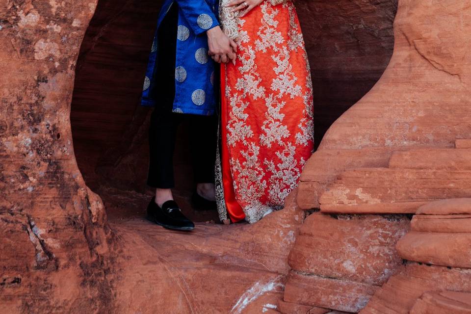 Red rock wedding photos