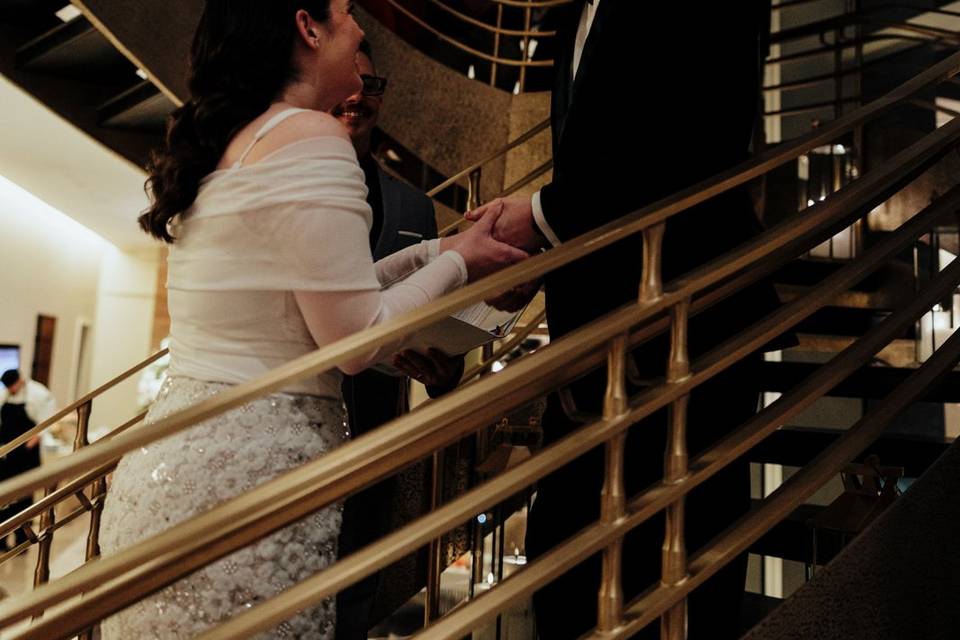 Intimate aria suite wedding