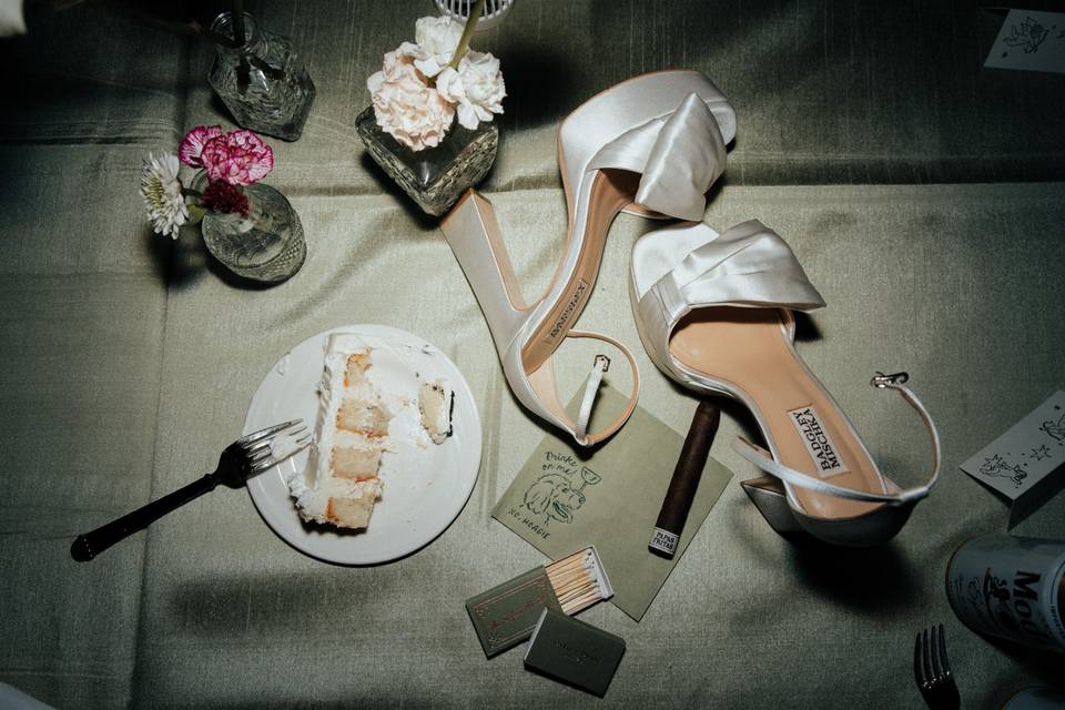 Vegas wedding detail reception