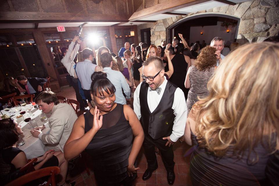 Guests dancing