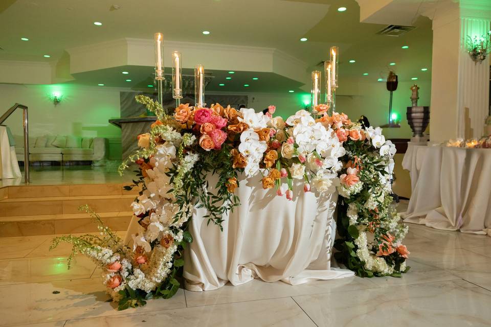 Skyline setup during wedding