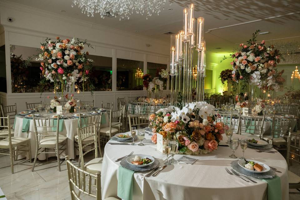 Skyline setup during wedding