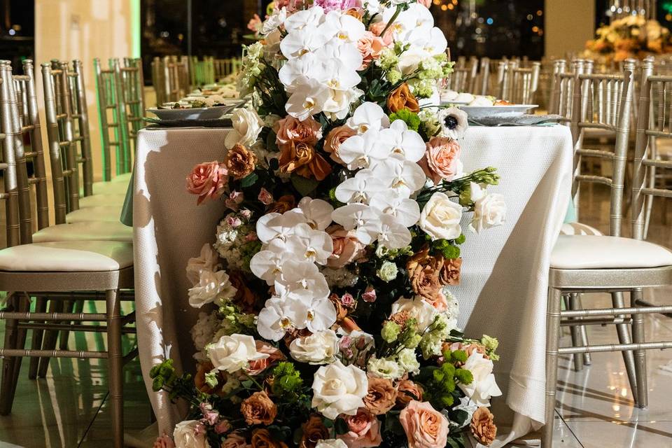 Skyline setup during wedding