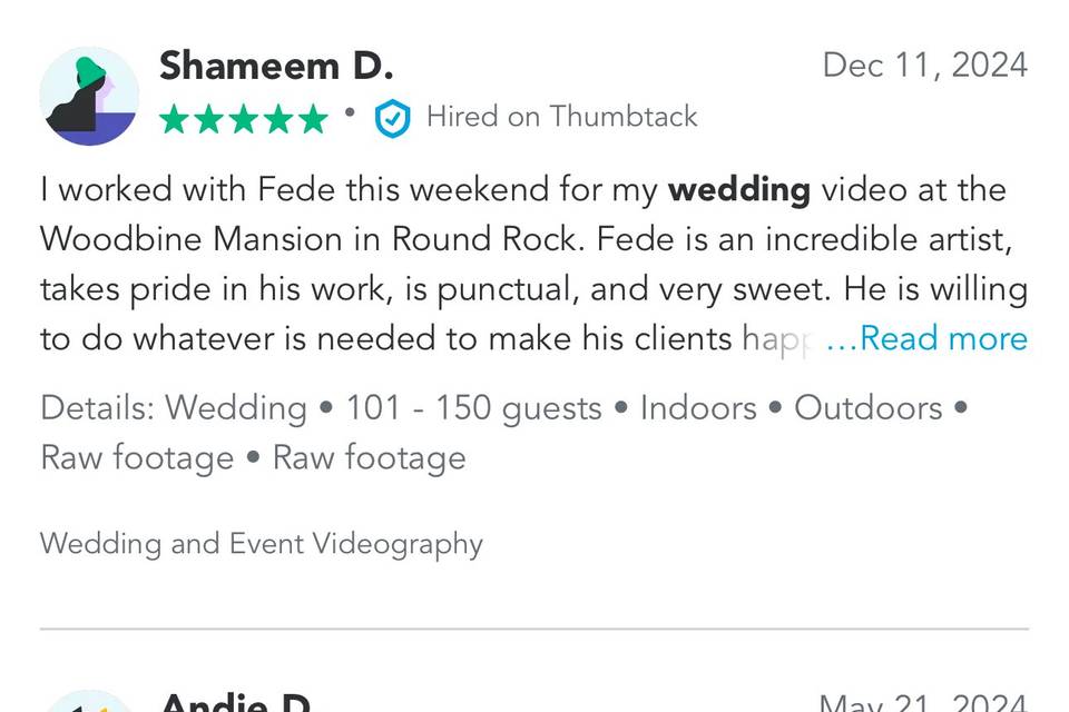 Some of our reviews