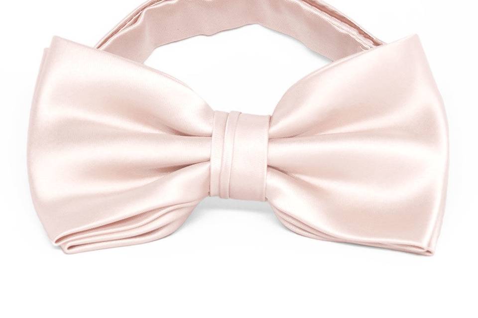 TieMart Boys Blush Pink Solid Color Necktie 