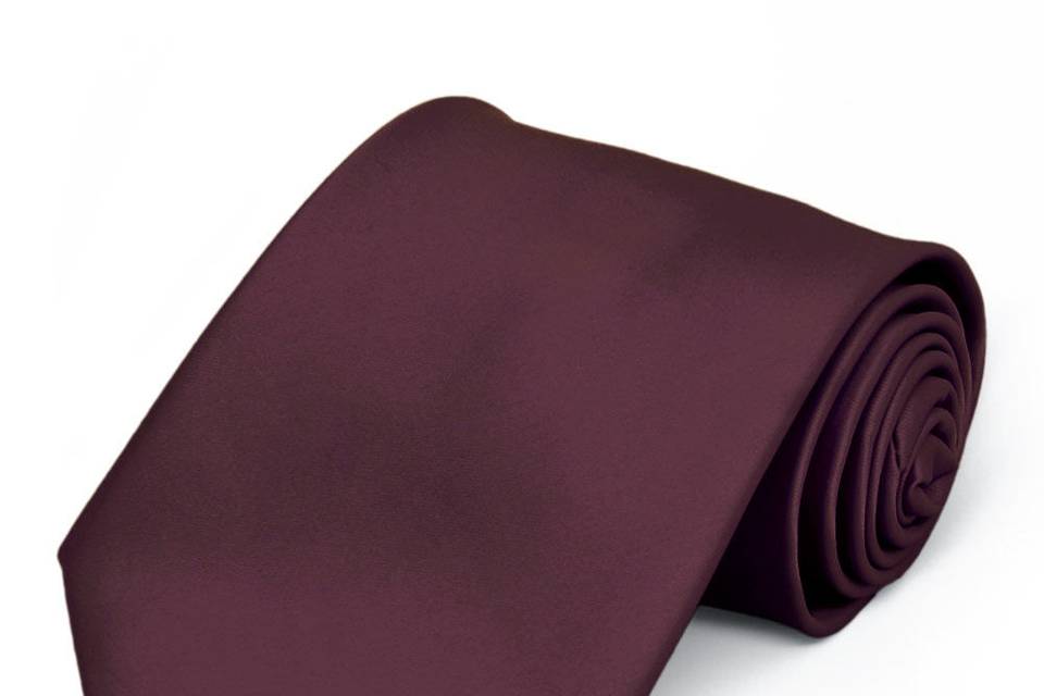 Wine premium solid color tie
