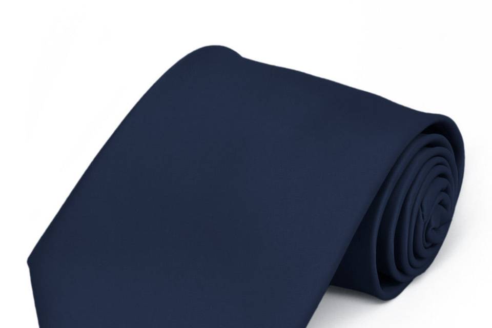 Navy blue premium solid tie