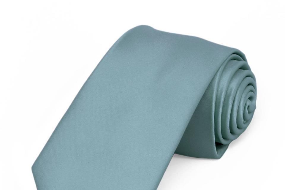 Mystic blue slim necktie