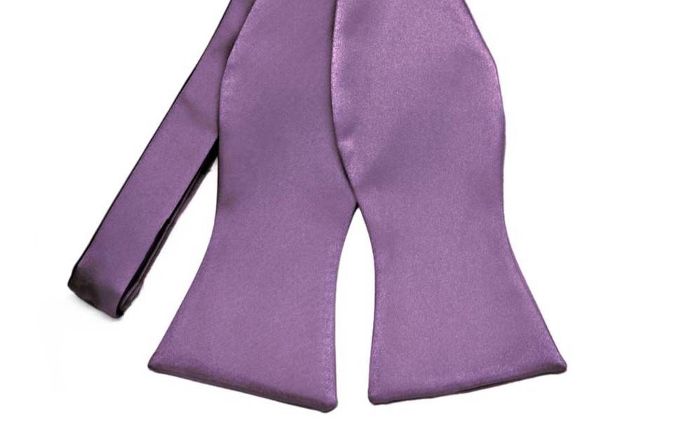 Wisteria purple self-tie bow