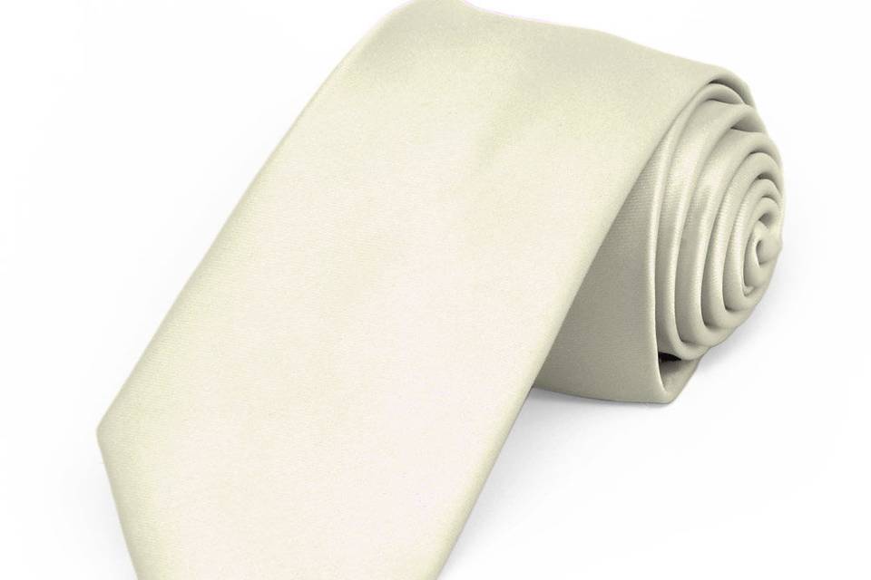 Ivory premium slim necktie