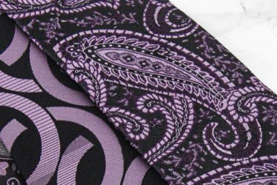 Eggplant purple pattern ties