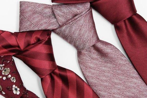 TieMart Red and Navy Blue Striped Tie