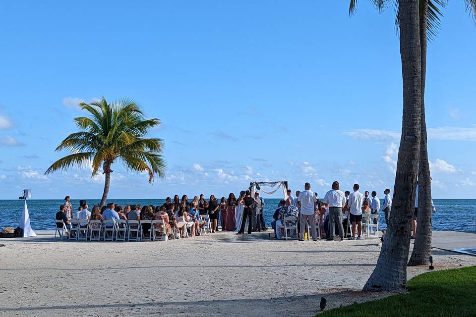 Beach wedding in November